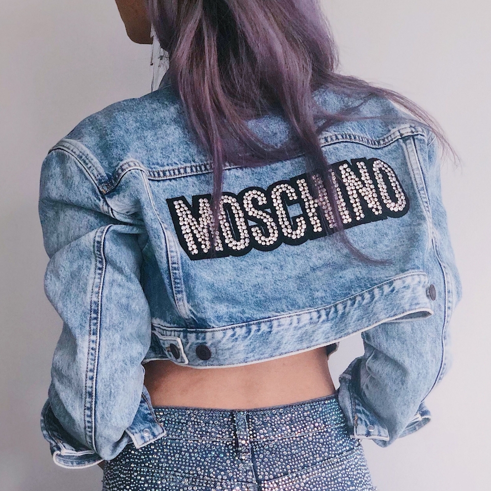 Moschino cropped denim jacket